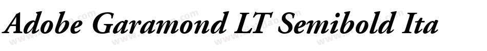 Adobe Garamond LT Semibold Italic字体转换